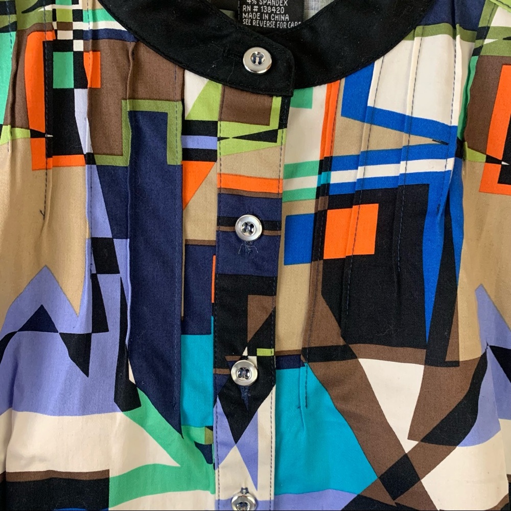 Etcetera Multicolor Button Down Sleeveless Women’… - image 5